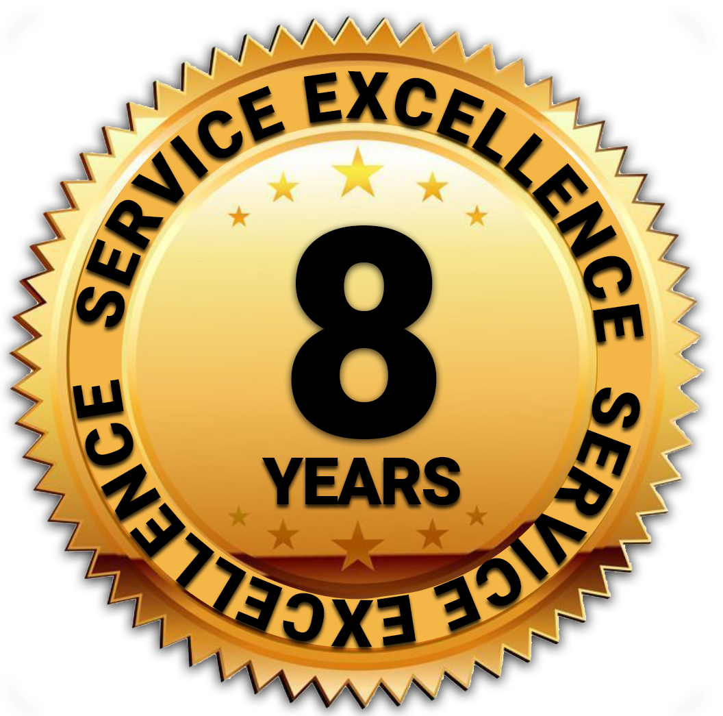 Eight years of service